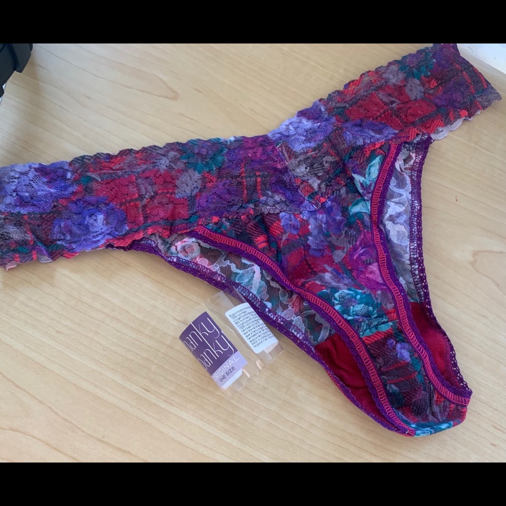 beautiful floral hanky panky thong